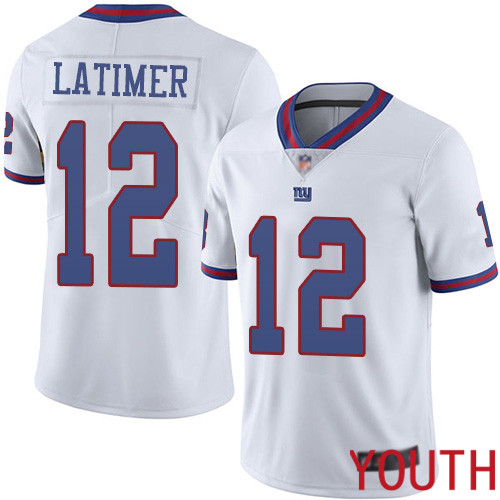 Youth New York Giants #12 Cody Latimer Limited White Rush Vapor Untouchable Football NFL Jersey->youth nfl jersey->Youth Jersey